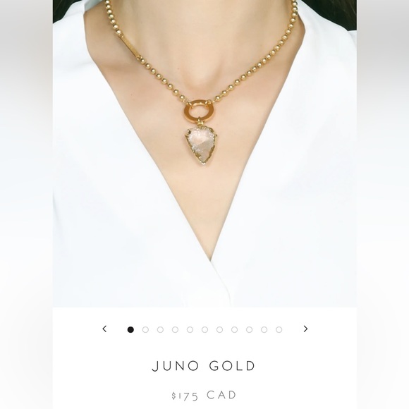 Gold Crystal Necklace - Picture 6 of 8